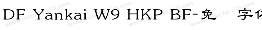 DF Yankai W9 HKP BF字体转换